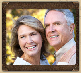 smiling older couple